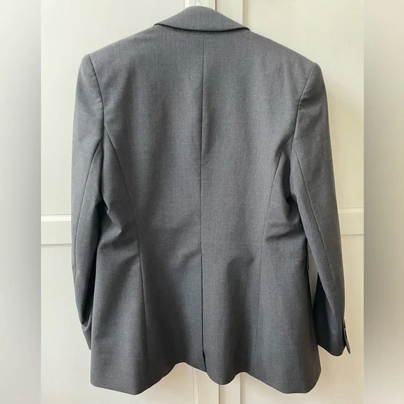 Theory wool blend charcoal grey blazer - Picture 2 of 4